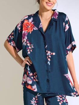 Lisca Amaryllis Navy BLue Pyjama Shirt