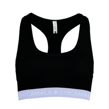 Chicamala Solid Black/Blue Non-padded bra
