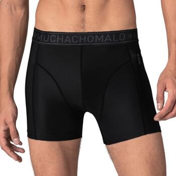Muchachomalo Solid  Black Swim Boxer