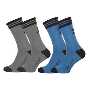 Muchachomalo Solid  Grey/Blue Socks
