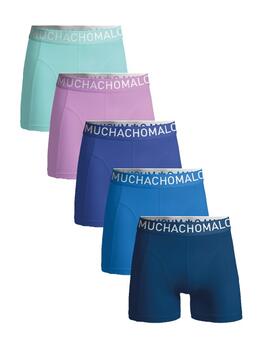 Muchachomalo Solid  Blue Cotton Boxer Short