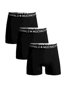 Muchachomalo Solid  Black Cotton Boxer Short