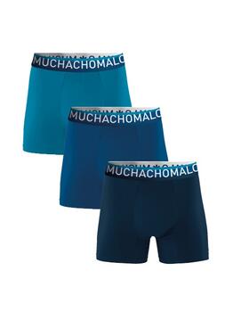 Muchachomalo Solid  Blue Cotton Boxer Short