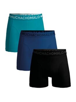 Muchachomalo Solid  Black Cotton Boxer Short