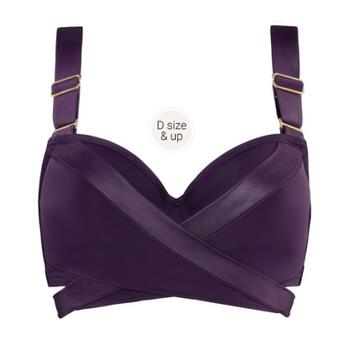 Marlies Dekkers Swimwear Cache Coeur Purple Padded Bikini Bra
