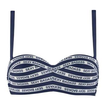 Marlies Dekkers Swimwearsample Sexy Badass Navy/White Padded Bikini Bra