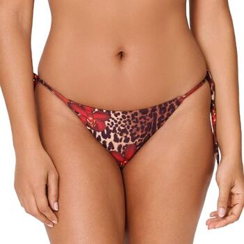 LingaDore Beach Leopard Flower Red Bikini Brief