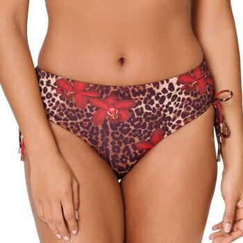 LingaDore Beach Leopard Flower Red Bikini Brief