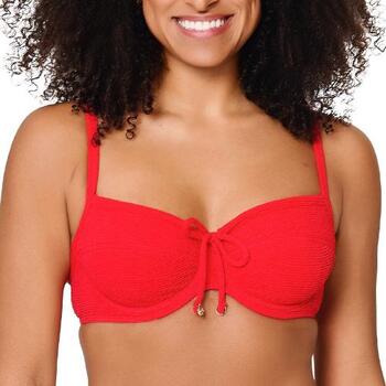 LingaDore Beach Stand Out Red Soft-Cup Bikini Bra