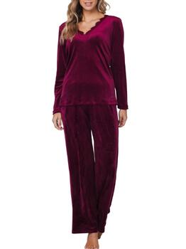 Pastunette Dames Dark Red Pajama