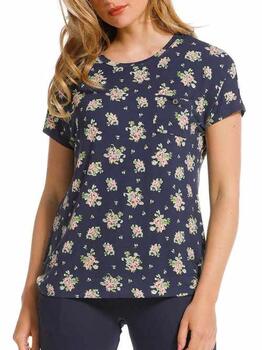 Pastunette Dames Navy BLue Pyjama Shirt