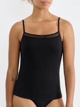 Sloggi GO Ribbed Black Spaghetti Top