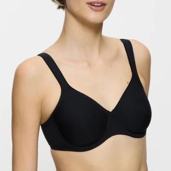 Triumph Modern Soft+Cotton Black Wireless Bra