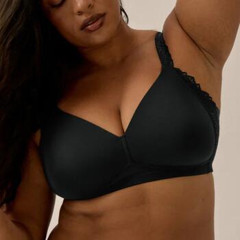 Naturana Side smoother Black Wireless Bra