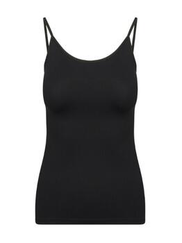 RJ Bodywear Pure Color Black Spaghetti Top