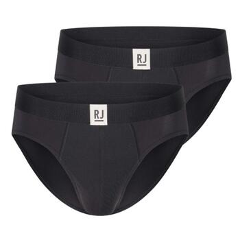 RJ Bodywear Men Pure Color  Black Sport Brief