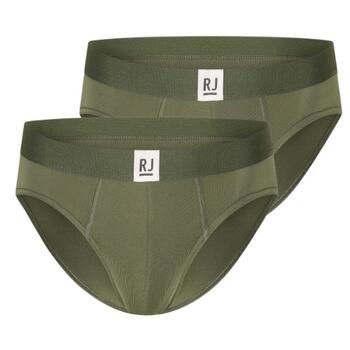 RJ Bodywear Men Pure Color  Green Sport Brief