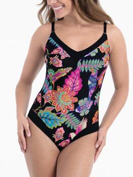 Rosa Faia Swimwear Mabela Black/Print Bathingsuit
