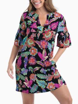 Rosa Faia Swimwear Loja Black/Print Tunic