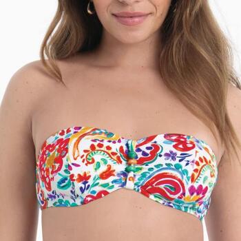 Rosa Faia Swimwear Ella White/Print Padded Bikini Bra
