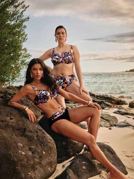 Anita Swimwear Elna Black/Print Padded Bikini Bra