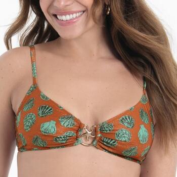 Rosa Faia Swimwear Tara Brown Padded Bikini Bra