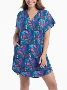 Rosa Faia Swimwear Sola Blue Beach Dress