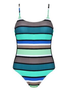 Naturana Badmode Dames Black/Khaki Bathingsuit