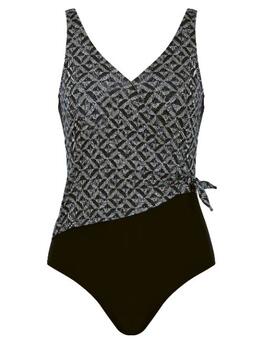 Naturana Badmode Dames Black/Print Bathingsuit
