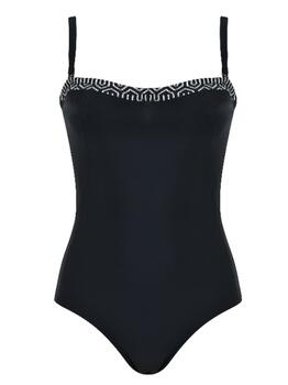 Naturana Badmode Dames Black/White Bathingsuit