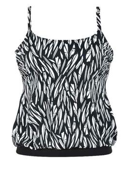 Naturana Badmode Dames Black/White Tankini Top