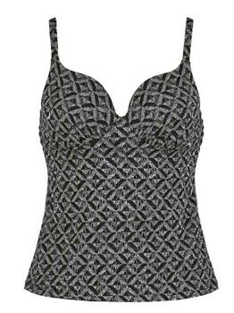 Naturana Badmode  Black/Print Tankini Top