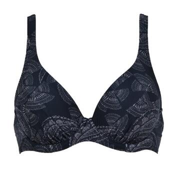 Naturana Badmode Dames Black/Brown Soft-Cup Bikini Bra