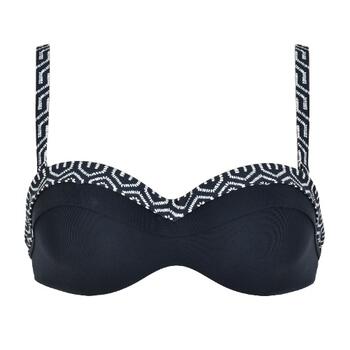 Naturana Badmode Dames Black/White Padded Bikini Bra