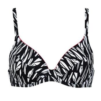 Naturana Badmode Dames Black/White Soft-Cup Bikini Bra