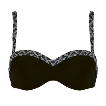 Naturana Badmode Dames Black/Print Padded Bikini Bra