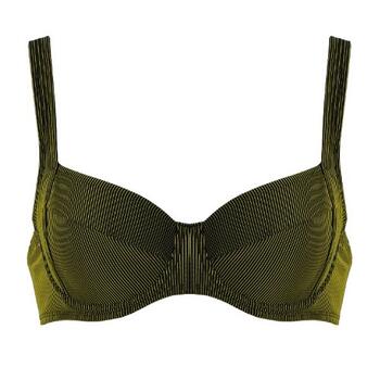Naturana Badmode Dames Black/Yellow Soft-Cup Bikini Bra