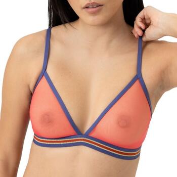 Mey Lingerie Poetry Sheer Blue/Red Wireless Bra