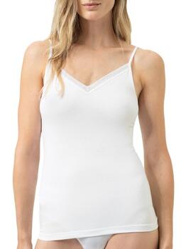 Mey Lingerie Modal Lace White Spaghetti Top