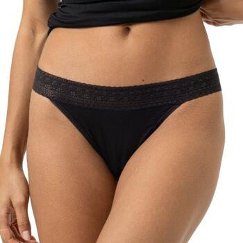 Mey Lingerie Modal Lace Black Thong