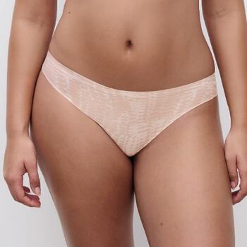 Chantelle SoftStretch Ivory/Print Thong