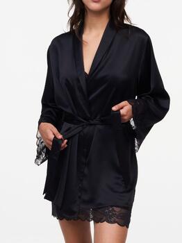 Chantelle Midnight Flowers Black Kimono