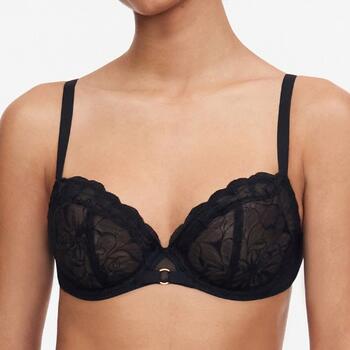 Chantelle Fleurs Black Padded Bra
