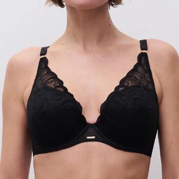 Chantelle Fleurs Black Padded Bra