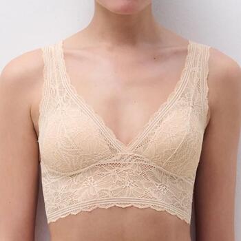 Chantelle Floral Touch Beige Wireless Bra