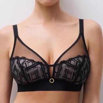 Chantelle Graphic Support Black Wireless Bra