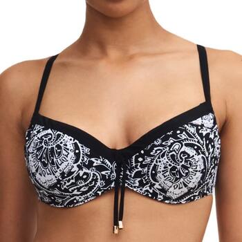 Chantelle Swimwear Flowers Black/White Soft-Cup Bikini Bra