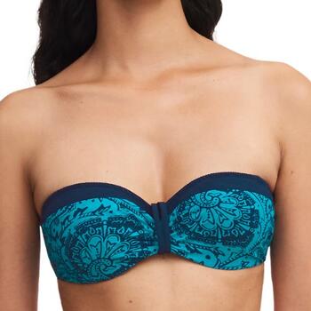 Chantelle Swimwear Flowers Blue Soft-Cup Bikini Bra