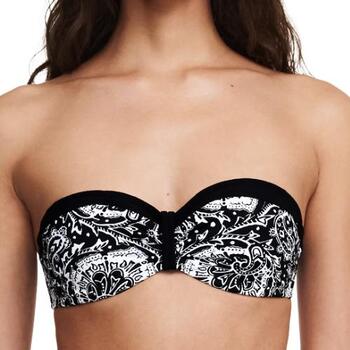 Chantelle Swimwear Flowers Black/White Soft-Cup Bikini Bra