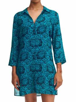 Chantelle Badmode Flowers Blue Tunic